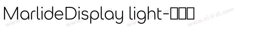 MarlideDisplay light字体转换